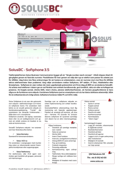 Klicka här för mer info om SOLUS BC Softphone.