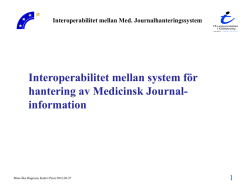 Interoperabilitet mellan Med. Journalhanteringssystem