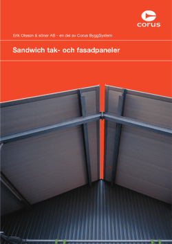 Sandwich tak- och fasadpaneler – skum