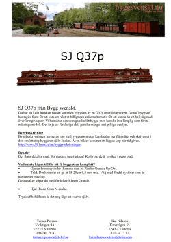 Byggbeskrivning SJ Q37p