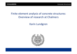 Finite element analysis of concrete structures: y Overview of