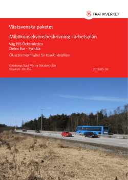 Västsvenska paketet Miljökonsekvensbeskrivning i arbetsplan