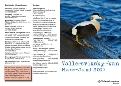 Vallersvikskyrkan program mars_juni 2015