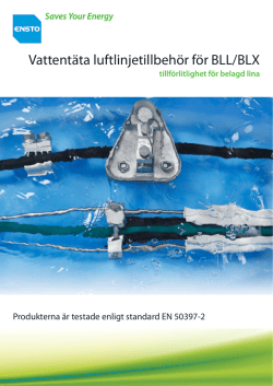 Vattentäta luftlinjetillbehör för BLL (pdf, 1 Mb)