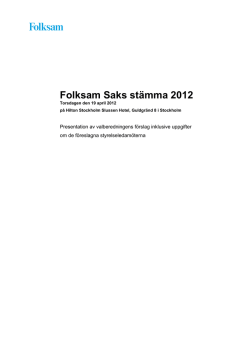 Folksam Saks stämma 2012