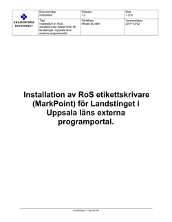 MarkPoint - Logga in i programportalen