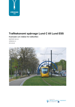 Trafikekonomi spårvagn Lund C till Lund ESS