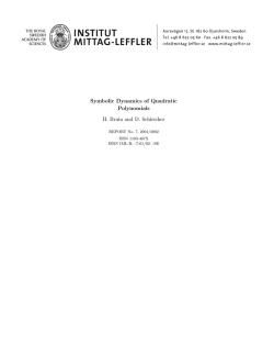 07 - Mittag-Leffler Institute