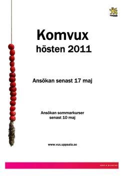 Kurskatalog, komvux i Uppsala (pdf.)