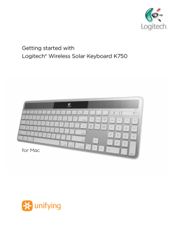 Getting started with Logitech® Wireless Solar Keyboard K750