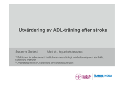 Utvärdering av ADL-träning efter stroke