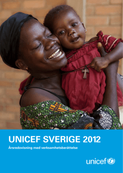 UNICEF SVERIGE 2012