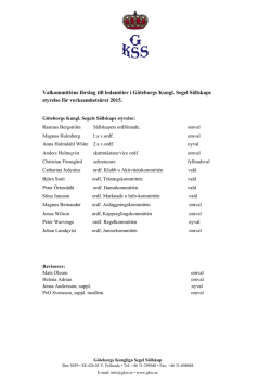 Valkommitténs förslag till styrelseledamöter 2015