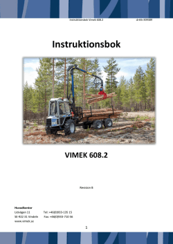 Instruktionsbok VIMEK 608.2