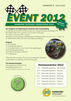 Event 2012 - Bajen Speedway