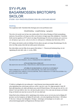 Syv-plan(141 kB, pdf) - Bagarmossen Brotorps skolor