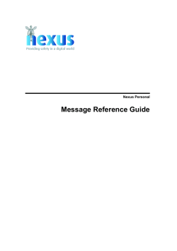 Message Reference Guide