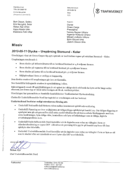 Utredningsrapport Storsund-Koler 2013