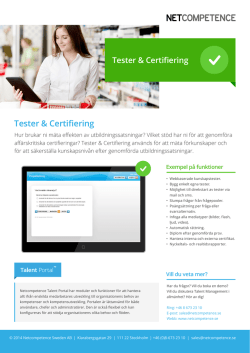 Tester & Certifiering