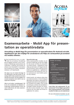 Examensarbete - Mobil App för presen- tation av