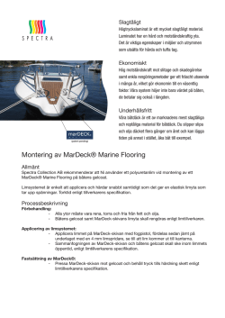 Montering av MarDeck® Marine Flooring