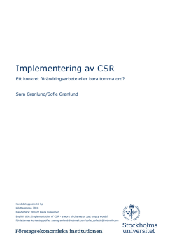 Implementering av CSR