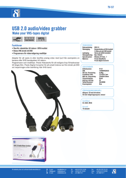 USB 2.0 audio/video grabber