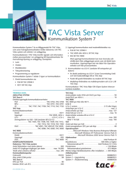 TAC Vista Server - Schneider Electric
