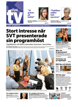 Stort intresse när SVT presenterade sin programhöst