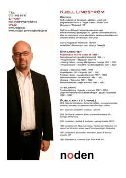 CV Kjell Lindstrom 2013.pptx