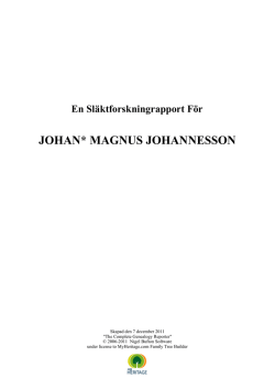 Antavla Johan Magnus