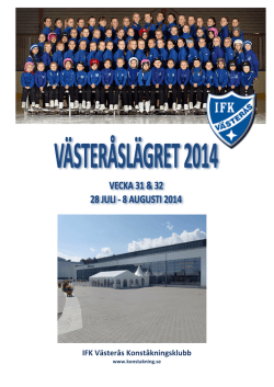 lägrets tränare - IFK Västerås Konståkningsklubb