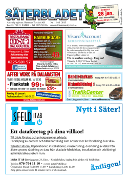 Säterbladet nr 1 2015