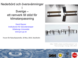 Nederbörd och översvämningar i framtidens Sverige