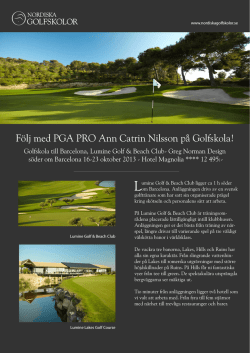 Följ med PGA PRO Ann Catrin Nilsson på Golfskola!