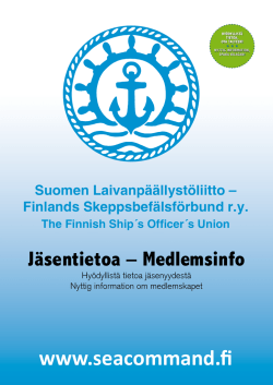 Medlem! - Suomen Laivanpäällystöliitto