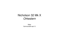 Nicholson 32 Mk X Orkestern