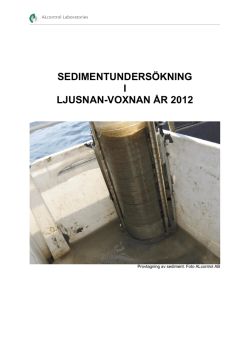 Sediment inlandet 2012 - Ljusnan