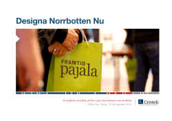 Designa Norrbotten Nu