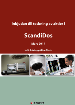 ScandiDos informationsmemorandum 2014