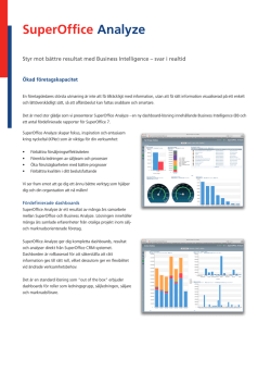 SuperOffice Analyze - generatebusiness.se