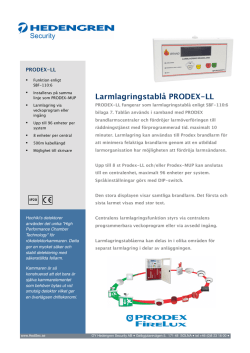 PRODEX-LL v4.01 - Hedengren Security AB