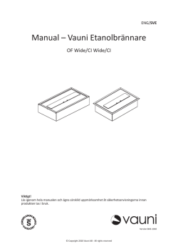 Manual – Vauni Etanolbrännare