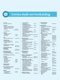 Lovisa stads servicekatalog