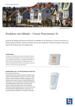 Produkter och tillbehör - Visonic Powermaster 10