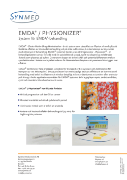 EMDA® / PHYSIONIZER® - SynMed Medicinteknik AB