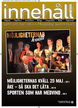Ladda ner Tidningen Innehåll nummer 4 2014