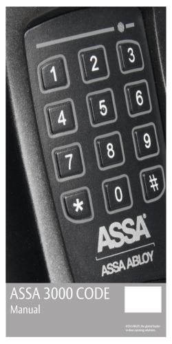 ASSA 3000 CODE - St George Security Store