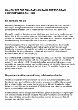 handikappföreningarnas samarbetsorgan i jönköpings län, hso