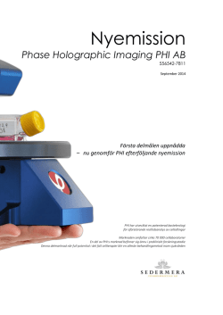 Memorandum - Phase Holographic Imaging